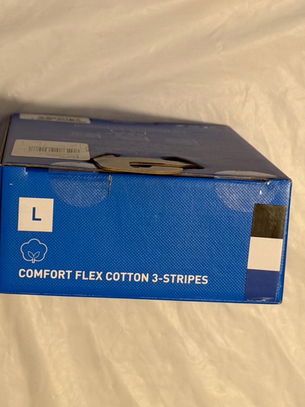 adidas Comfort Flex Cotton 3-Stripes Trunks 3 Pack Black/White/Blue Size L - Picture 5 of 7